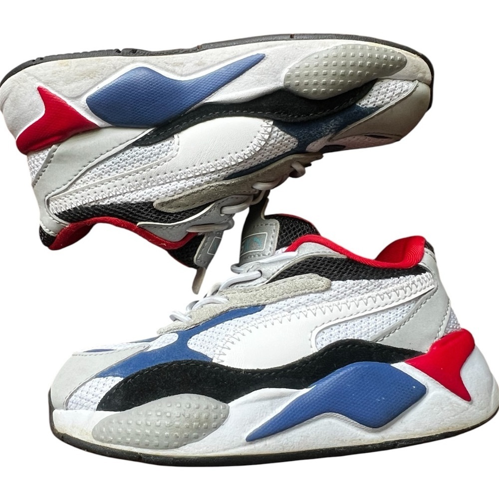 Puma RS-X Kids Sneakers - Red, Blue, and White Accents EUC 8C
